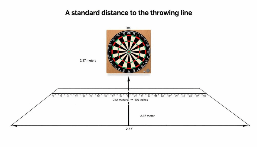 Abstand zur Dartscheibe