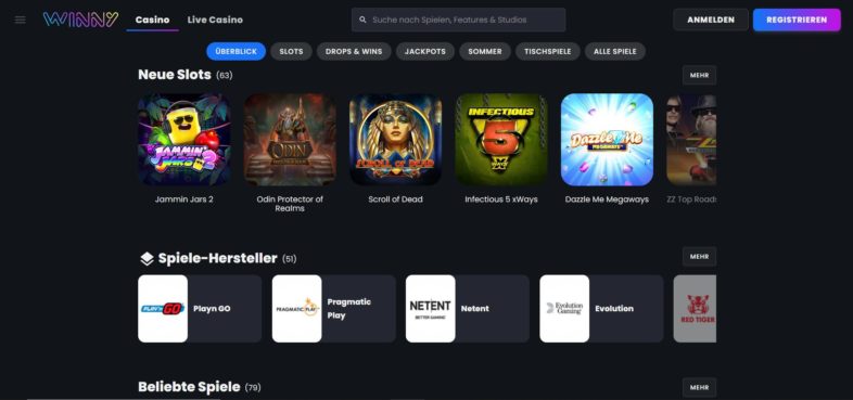 winny casino spiele